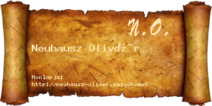 Neuhausz Olivér névjegykártya
